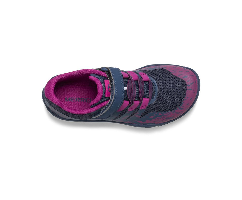 Tenis Criança - Merrell Trail Glove 5 A/C - Azul Marinho/Rosa - RCW135746